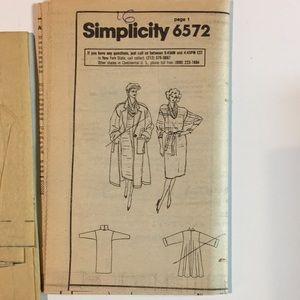 Vintage 1980s dress pattern size 16